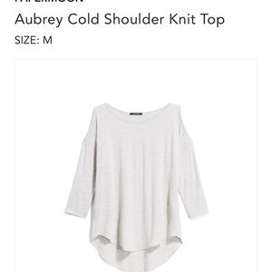Aubrey cold shoulder feather grey 3/4 sleeve